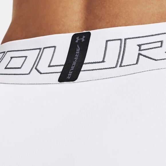 NWT  Men’s Under Armour Coldgear Compression Pants Tights White - Picture 7 of 10